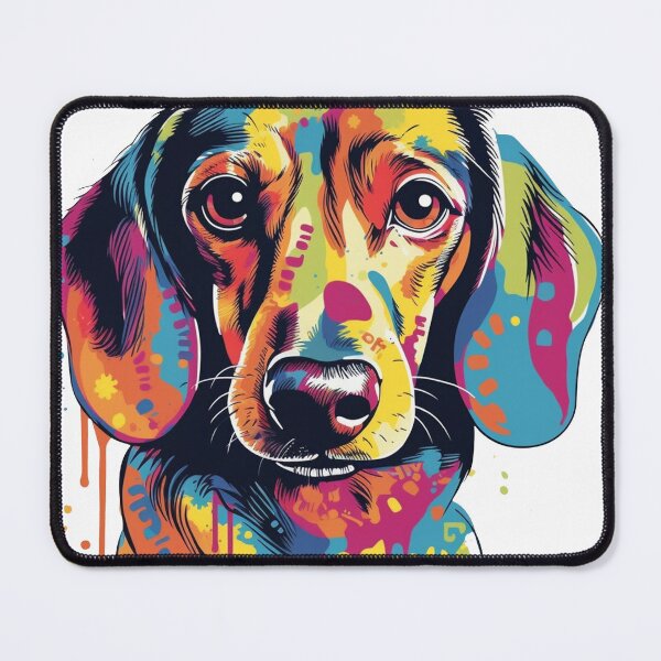 Item preview, Dachshund Pet Portrait: Playful & cute Pop masterpiece artwork for Barking designed and sold by DooodleGod.