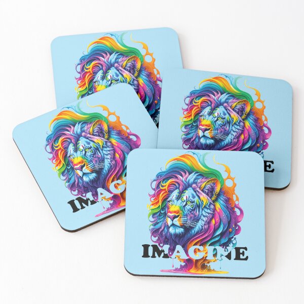 Item preview, Rainbow Colored Lion - Imagine designed and sold by PixelChameleon.