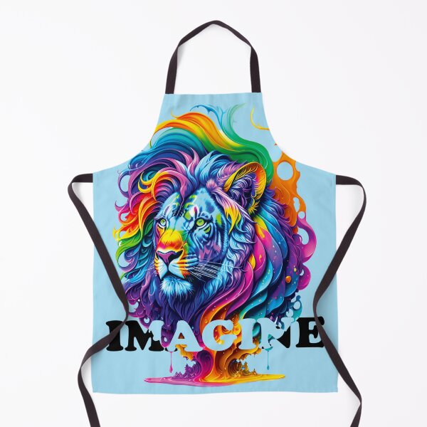 Item preview, Rainbow Colored Lion - Imagine designed and sold by PixelChameleon.
