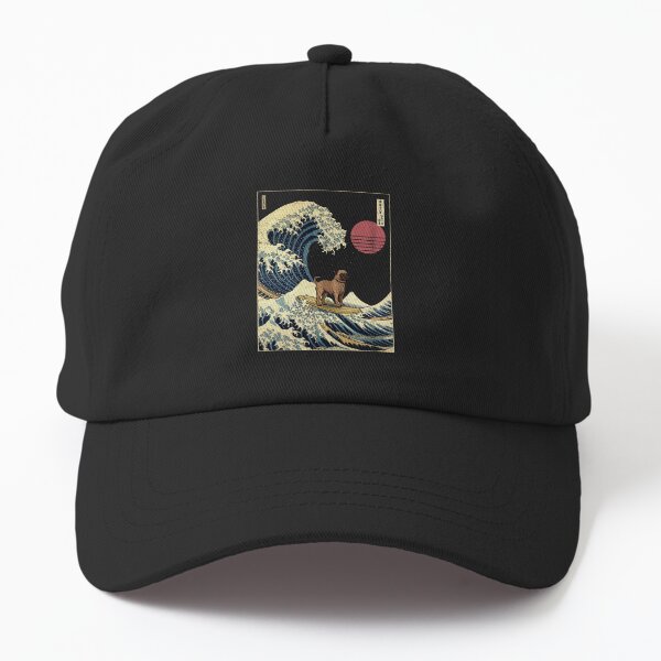 Item preview, Border Terrier Kanagawa Japanese Surfing Wave designed and sold by rafaeltto.