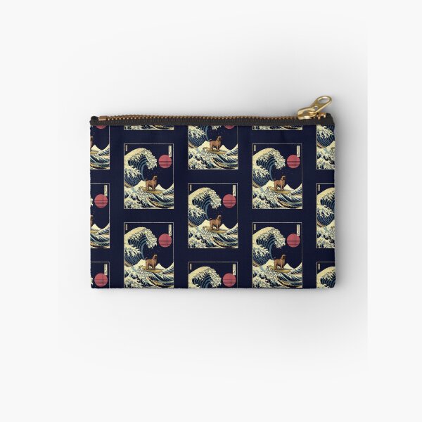 Item preview, Border Terrier Kanagawa Japanese Surfing Wave designed and sold by rafaeltto.
