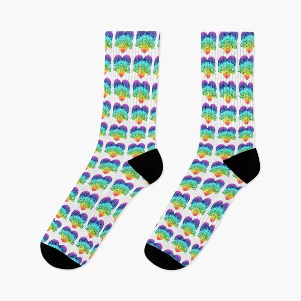 Item preview, Kitten sleeping on its back, Kiffe my life 1 - rainbow colorized version, heart background designed and sold by SylvieG18.