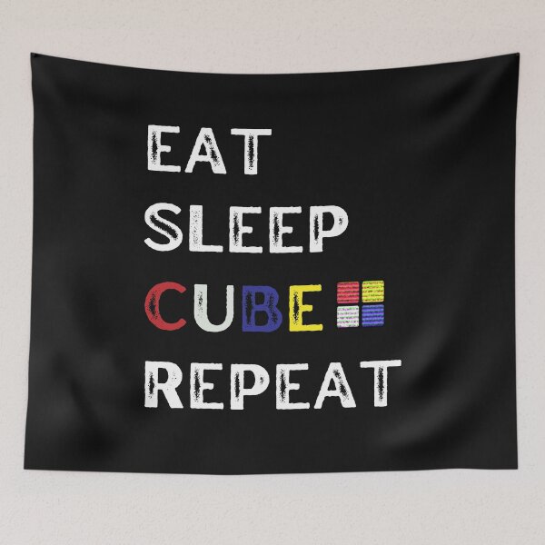 Item preview, Eat Sleep Cube Repeat Funny Cubes Puzzle Speed Cuber Gift  designed and sold by Anton Ashraf.