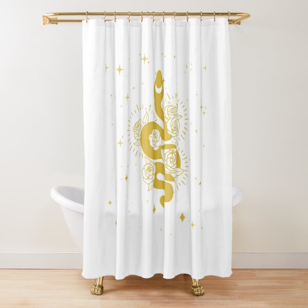 Floral Snake Shower Curtain