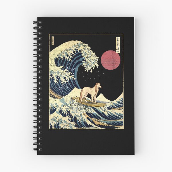 Aperçu de l'œuvre Borzoi Kanagawa Japanese Surfing Wave créée et vendue par rafaeltto.