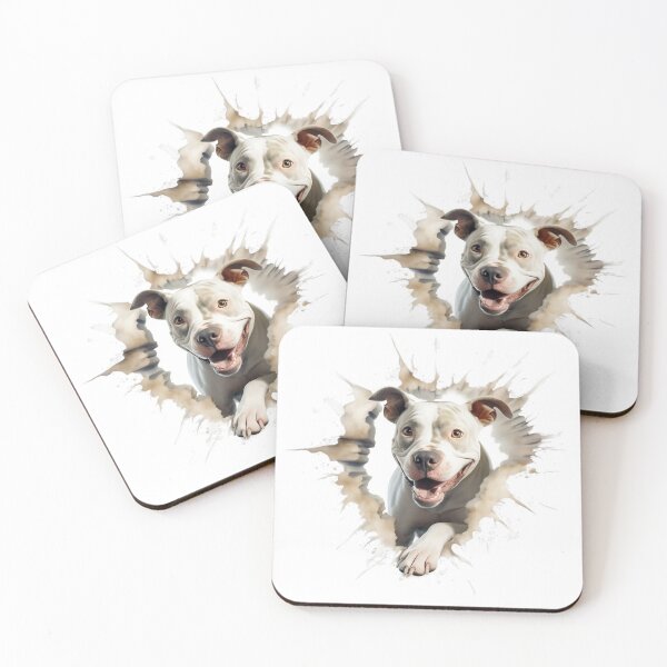 Item preview, Perro PITBULL saltando por un agujero en la pared designed and sold by Papel.