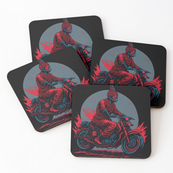 Item preview, Red bike buddha, printed shirt. designed and sold by ZenStickConcept.