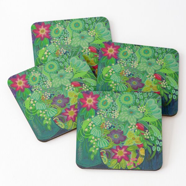 Item preview, Greens in Majolica Vase designed and sold by Jeanne McKinnon.