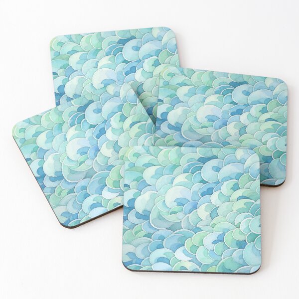 Item preview, pearl aqua color pattern 1 designed and sold by FlaskLab.