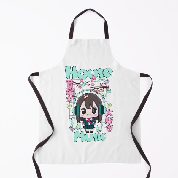 Item preview, HOUSE MUSIC - Cute Kawaii Character (Teal/Pink) designed and sold by Discothreadz.