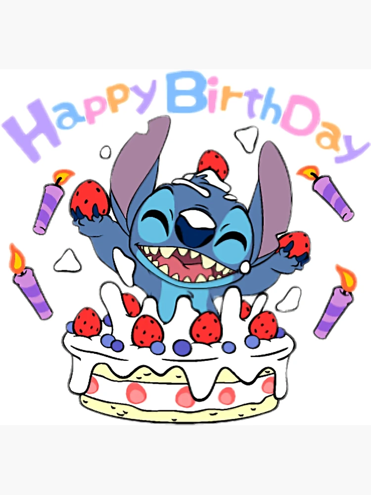 Lilo & Stitch Birthday Party Cake Decor Stitch Blue Cake Topper Flag Kids  Boys Anniversaire Party Baby Shower Cake Kids Favors