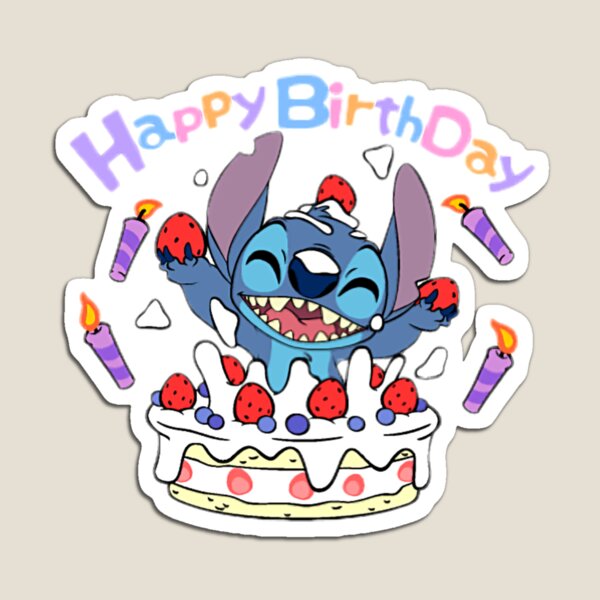 Item preview, Stitch wishes you happy birthday designed and sold by Reality Fan.