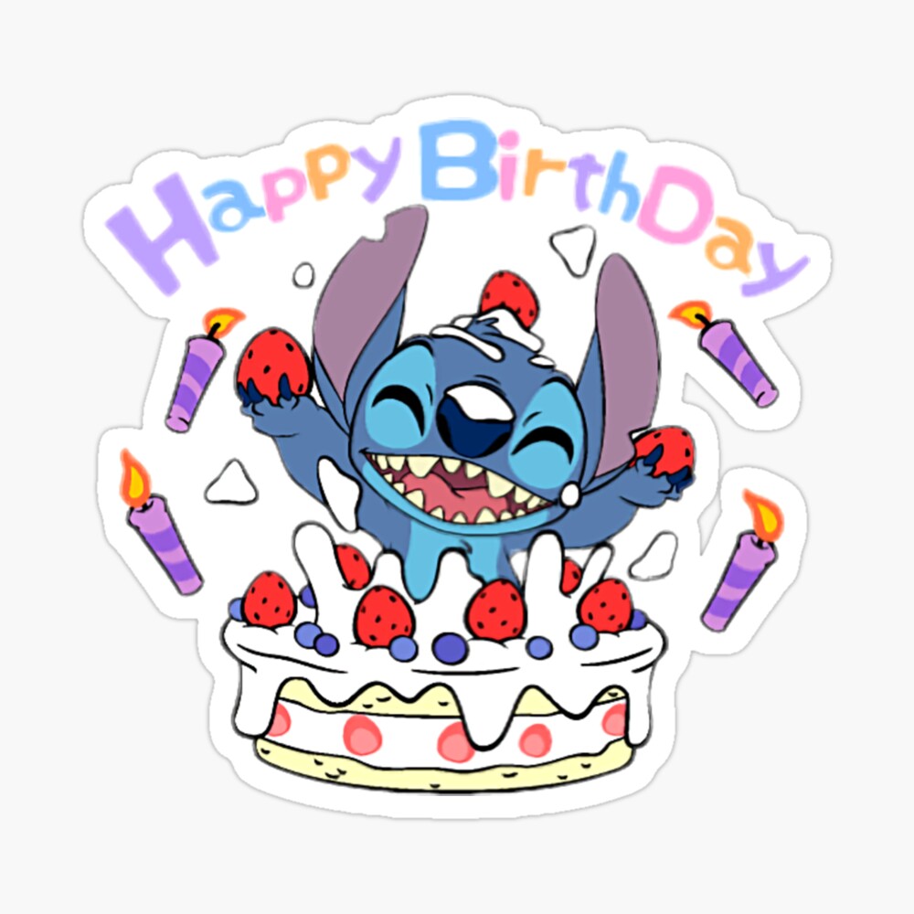 10 Pieces Lilo and Stitch Cake Topper for Children's Birthday Party  Decoration