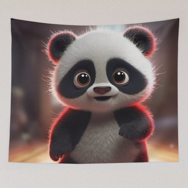Item preview,  red cute panda designed and sold by DigitalPixelize.