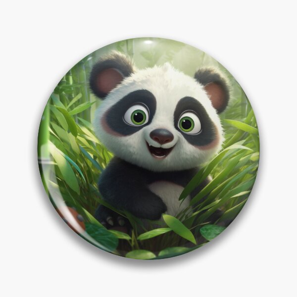 Item preview, cute panda green scenery designed and sold by DigitalPixelize.
