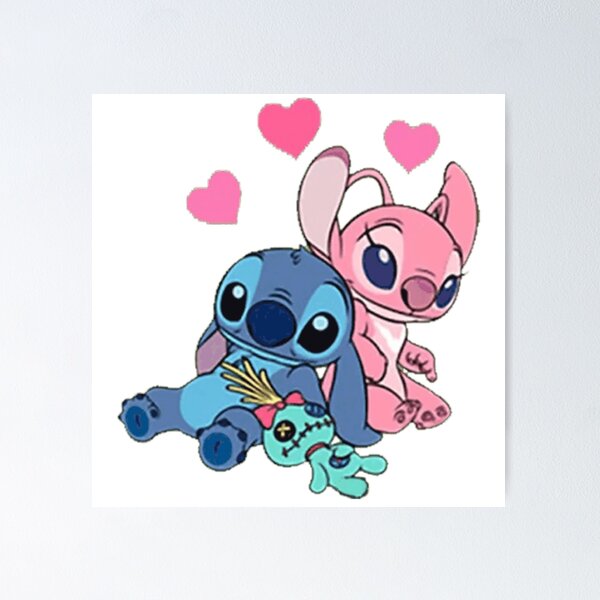 Cute Stitch Angel Sweet Love Hearts GIF