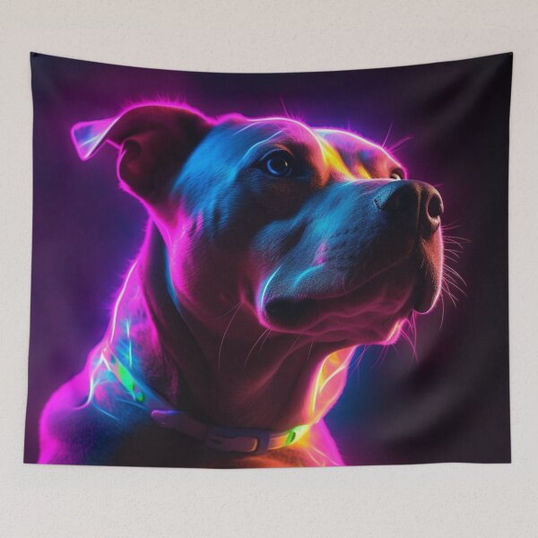 Item preview, Man and Women's best friend Neon Collection Bulldog, German Shepherd, Labrador, pug designed and sold by BrandonArtWorld.