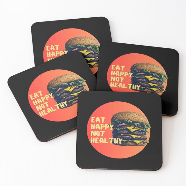 Item preview, Eat Happy Not Healthy, Hamburger Art designed and sold by TGAL2.