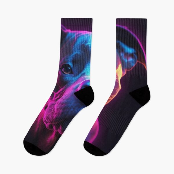 Item preview,  Man and Women's best friend Neon Collection Bulldog, German Shepherd, Labrador, pug designed and sold by BrandonArtWorld.