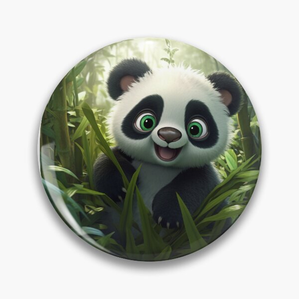 Item preview, cute panda bear in the jungle designed and sold by DigitalPixelize.
