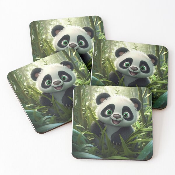 Item preview, cute panda bear in the jungle designed and sold by DigitalPixelize.