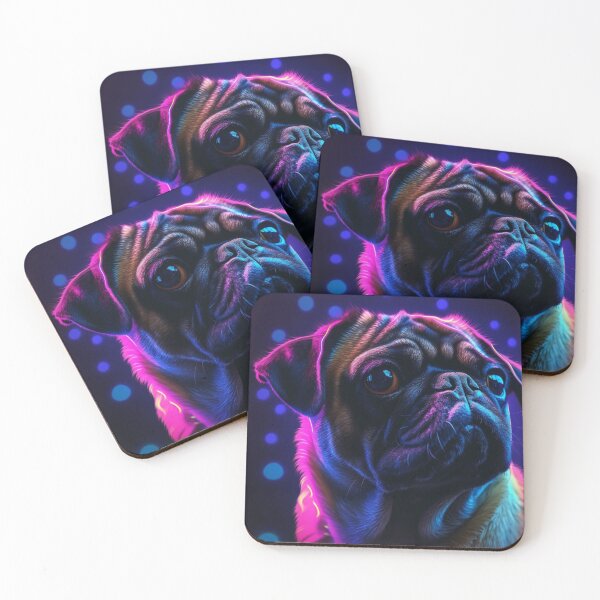 Item preview,  Man and Women's best friend Neon Collection Bulldog, German Shepherd, Labrador, pug designed and sold by BrandonArtWorld.