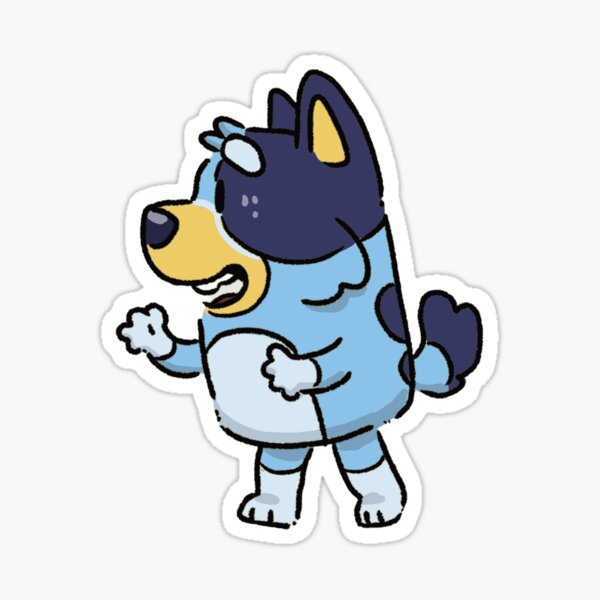 Blue rectangle dog! Sticker