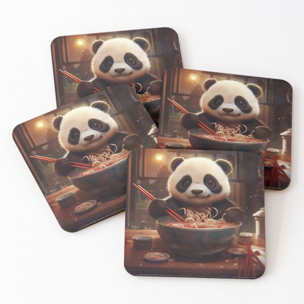 Item preview,  cute panda bear eating designed and sold by DigitalPixelize.