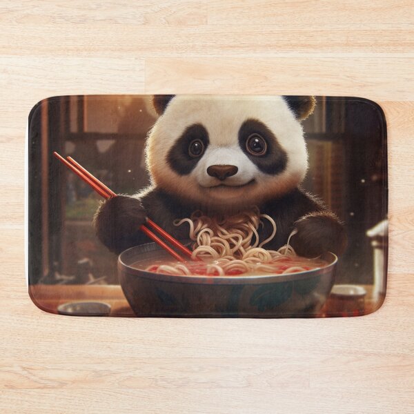 Item preview,  cute panda bear eating designed and sold by DigitalPixelize.