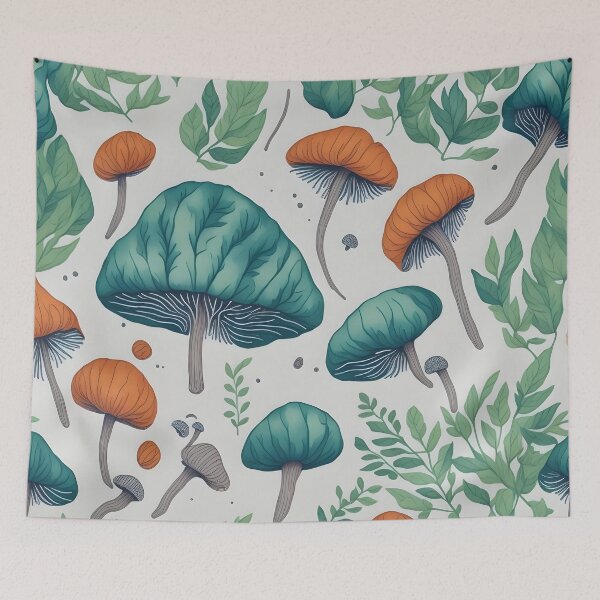 Item preview, Mushroom Forest Floor Pattern designed and sold by theforestfairy.