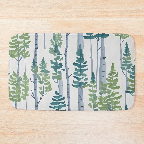 Item preview, Birch Forest Trees Pattern designed and sold by theforestfairy.