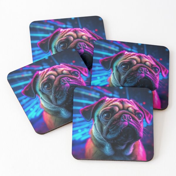Item preview, Man and Women's best friend Neon Collection Bulldog, German Shepherd, Labrador, pug designed and sold by BrandonArtWorld.