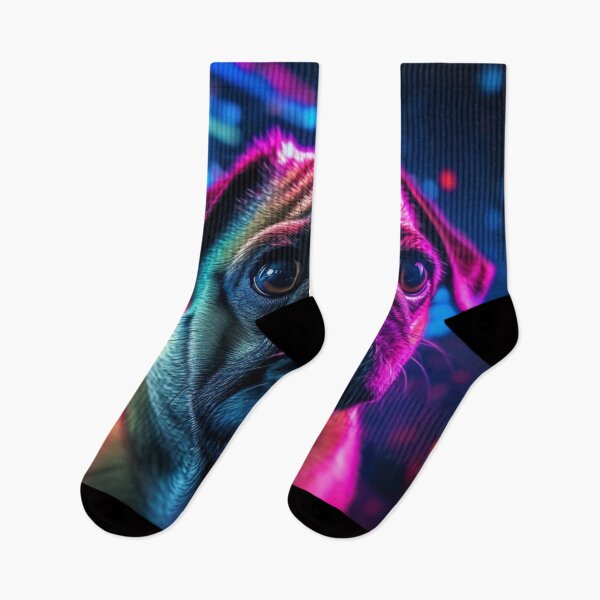 Item preview, Man and Women's best friend Neon Collection Bulldog, German Shepherd, Labrador, pug designed and sold by BrandonArtWorld.