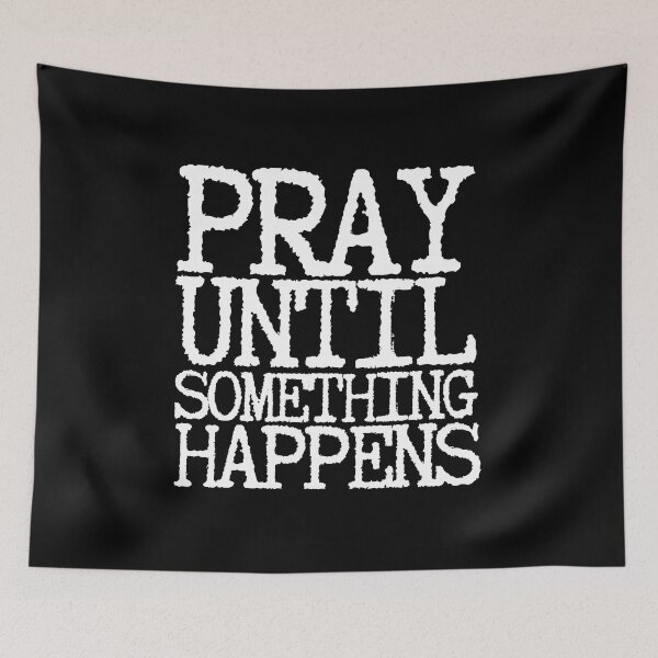 Item preview, Pray Until Something Happens White Letters Typewriter Font designed and sold by GFamilyC.