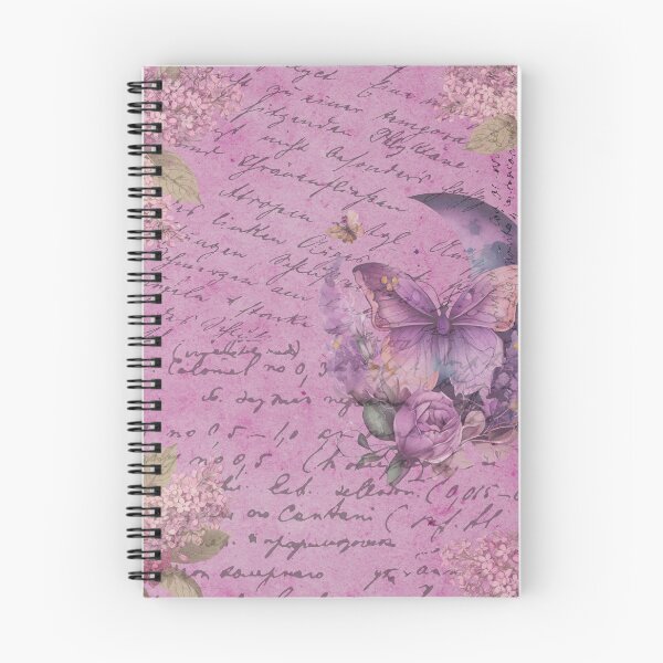 Aperçu de l'œuvre  Papillon Violet Lune Fleurs Lilas Vintage créée et vendue par Bright76.