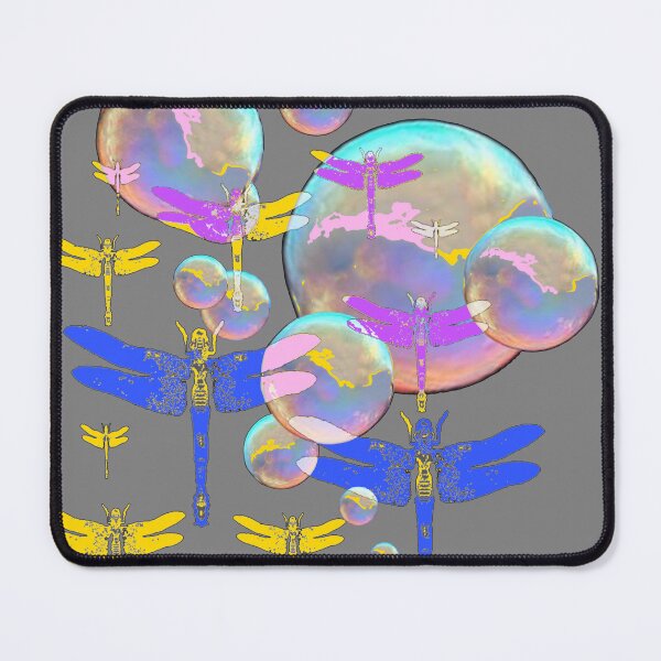 Item preview, DECORATIVE COLORED DRAGONFLY PATTERN SOAP BUBBLES ART designed and sold by sharlesart.