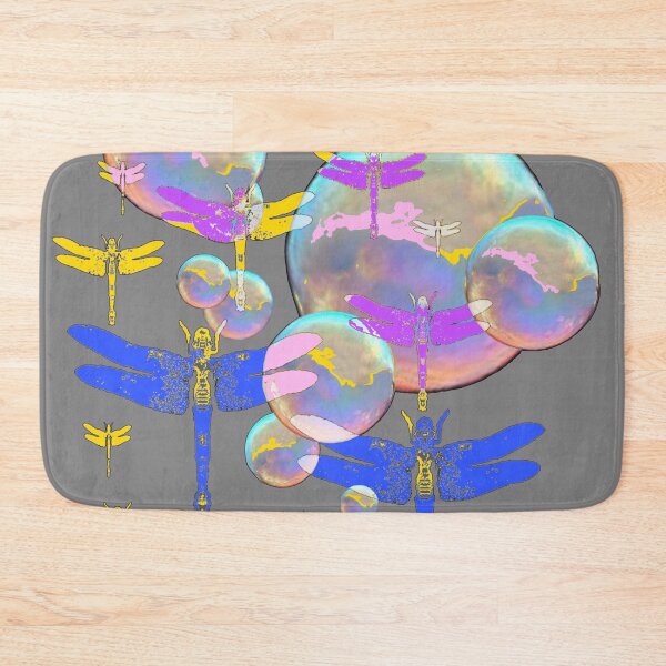 Item preview, DECORATIVE COLORED DRAGONFLY PATTERN SOAP BUBBLES ART designed and sold by sharlesart.