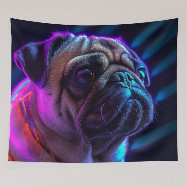 Item preview, Man and Women's best friend Neon Collection Bulldog, German Shepherd, Labrador, pug designed and sold by BrandonArtWorld.