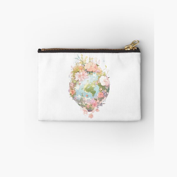 Item preview, Flower Filled Earth on White Background designed and sold by GingerSilkShop.