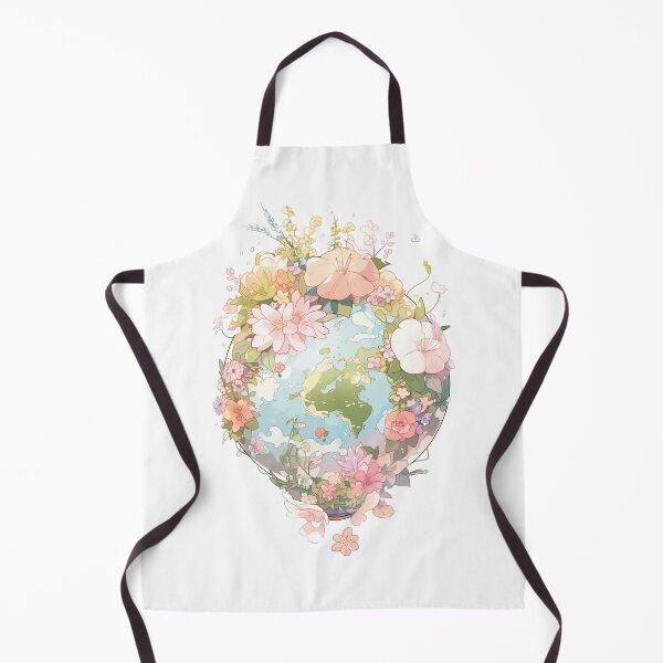 Item preview, Flower Filled Earth on White Background designed and sold by GingerSilkShop.