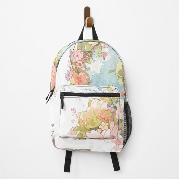 Item preview, Flower Filled Earth on White Background designed and sold by GingerSilkShop.