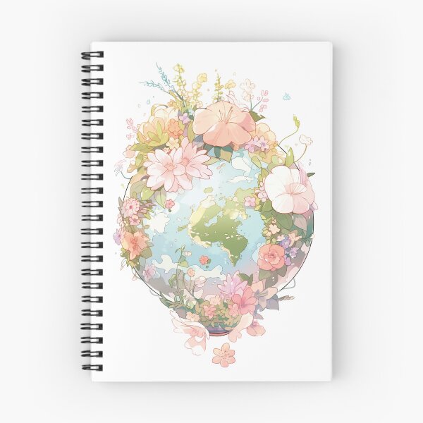 Item preview, Flower Filled Earth on White Background designed and sold by GingerSilkShop.