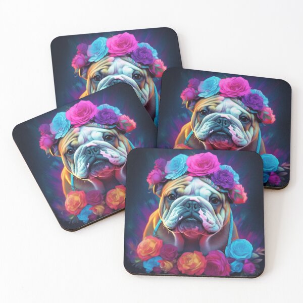 Item preview, Man and Women's best friend Neon Collection Bulldog, German Shepherd, Labrador, pug designed and sold by BrandonArtWorld.