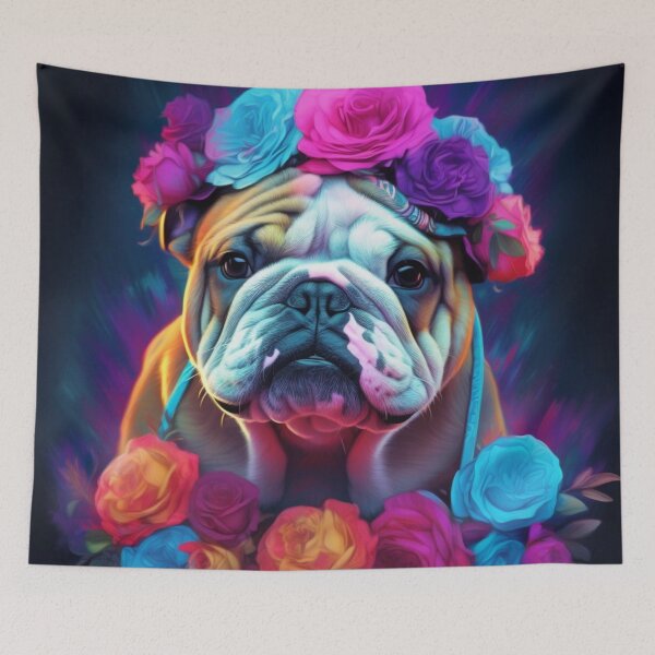 Item preview, Man and Women's best friend Neon Collection Bulldog, German Shepherd, Labrador, pug designed and sold by BrandonArtWorld.
