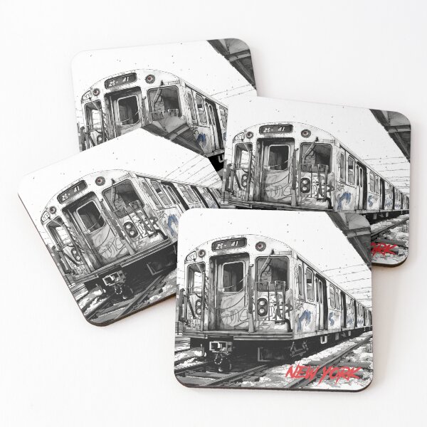 Item preview, NYC train designed and sold by BuildWear.