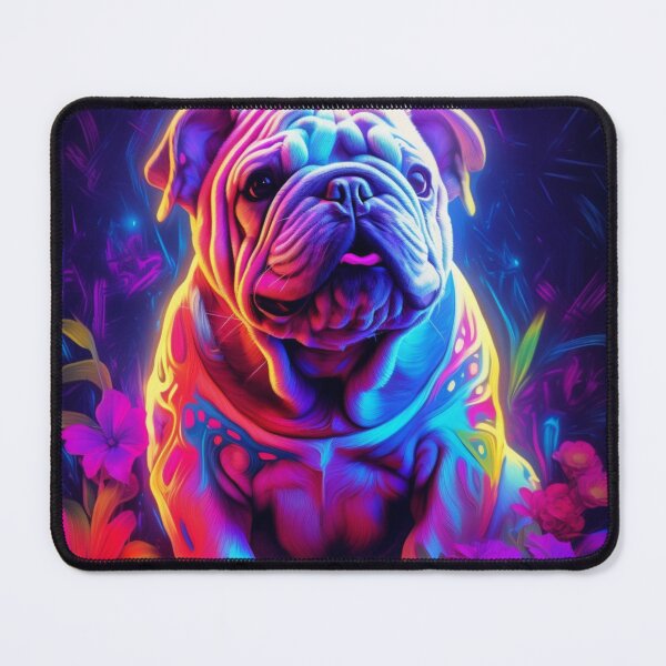 Item preview, Man and Women's best friend Neon Collection Bulldog, German Shepherd, Labrador, pug designed and sold by BrandonArtWorld.