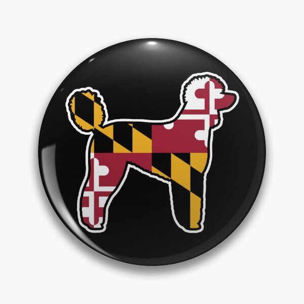 Item preview, Standard Poodle Silhouette with Maryland Flag designed and sold by Jenn Inashvili.