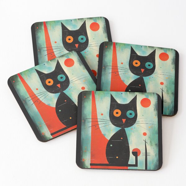 Item preview, Abstract Black Cat Starry Night designed and sold by BluePlanet.