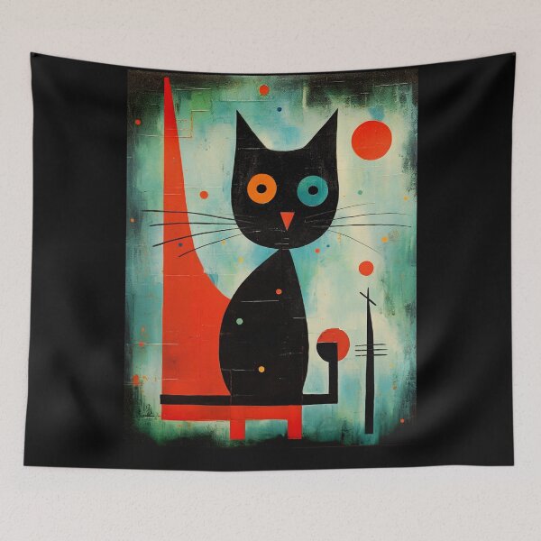 Item preview, Abstract Black Cat Starry Night designed and sold by BluePlanet.