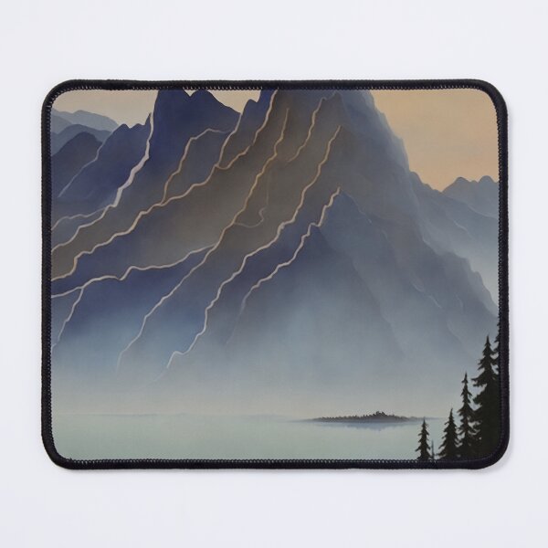 Item preview, a misty mountain designed and sold by Wilderness Algorithm.
